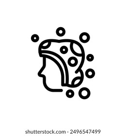 Shower cap icon or logo design isolated sign symbol vector illustration. A collection of high quality black line style vector icons