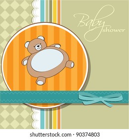 shower card with teddy