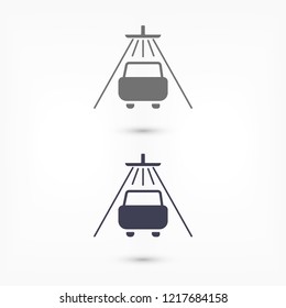 Shower for cars  vector icon 