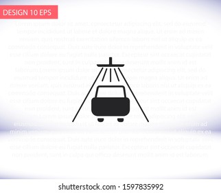 Shower for cars vector icon , lorem ipsum Flat design