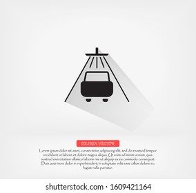 Shower for cars vector icon , lorem ipsum Flat design