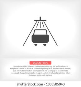 Ducha para coches icono vector , lorem ipsum Diseño plano
