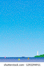 A shower of cherry blossoms