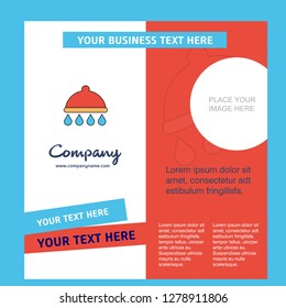 Shower  Company Brochure Template. Vector Busienss Template