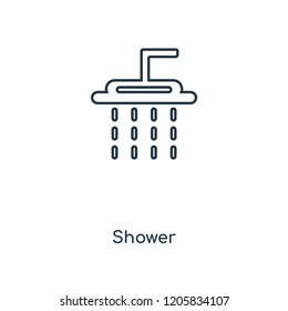 Shower concept line icon. Linear Shower concept outline symbol design. This simple element illustration can be used for web and mobile UI/UX.