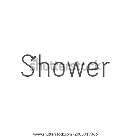 shower conceptual wordmark typography logo 