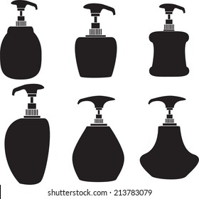 shower cream bottles vector