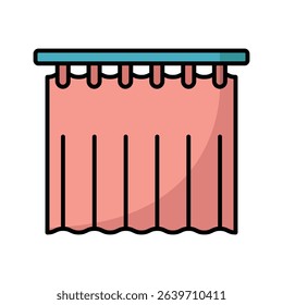 shower curtain icon vector design template simple and clean
