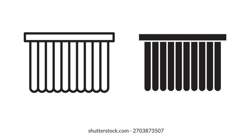 Icono de la cortina de ducha para el Diseño web, App móviles