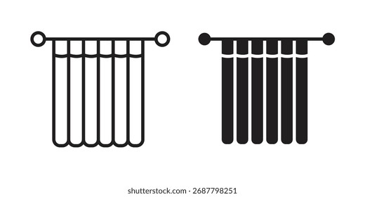 Ícones de cortina de chuveiro conjunto de vetor simples. símbolo símbolo logotipo conjunto