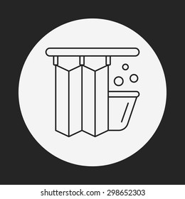 Shower Curtains line icon
