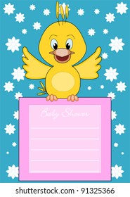 Shower - cute little bird brings information