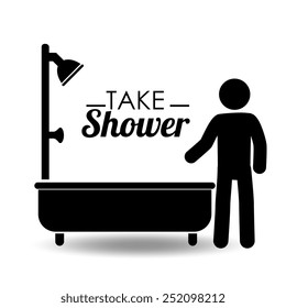 Shower design, vector illustration.