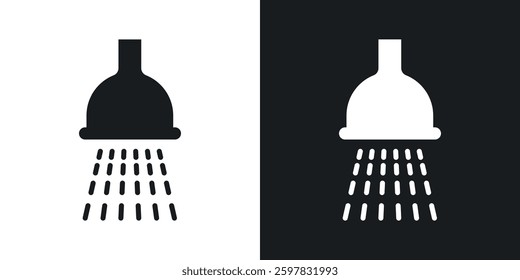 Shower down icon symbol collection on white background.