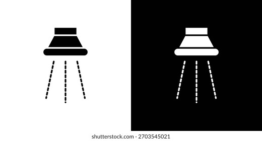 Shower down icon. Vector illustration. Flat design.
