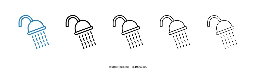 Shower down icons collection vectors for web ui