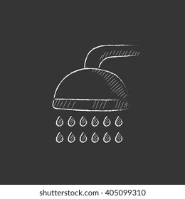 Shower. Drawn in chalk icon.