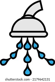 Shower drops, illustration, vector on a white background.