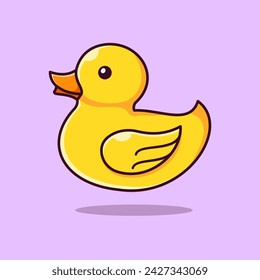 Shower Duck Vector, Illustration, Isolated Icon