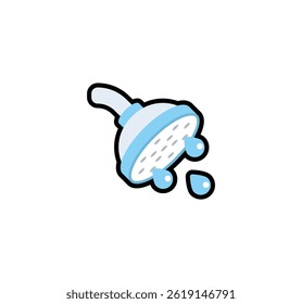Ícone de emoji do chuveiro. Ilustração do ícone do chuveiro vetorial