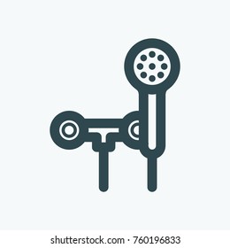Shower faucet vector icon