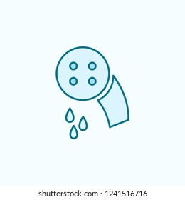shower field outline icon. Element of drip watering icon. Thin line icon for website design and development, app development. Premium icon
