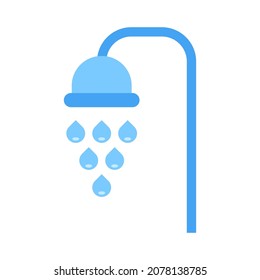 shower flat clipart vector illustration