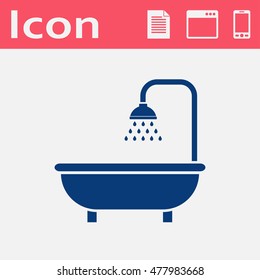 shower flat icon. Bathroom symbol 