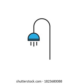 Shower flat icon. Design template vector