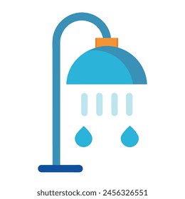 Shower flat icon vector illustration on white background.