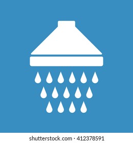 Shower flat icon. Vector illustration