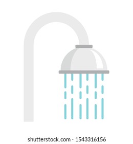 Shower flat icon. Vector Shower in flat style isolated on white background. Element for web, game and advertising