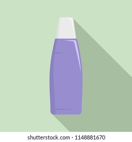 Shower gel bottle icon. Flat illustration of shower gel bottle vector icon for web design