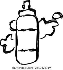 shower gel icon in Doodle style 