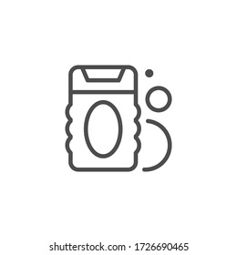 Shower gel line outline icon