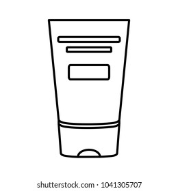shower gel line vector icon. Flat design style