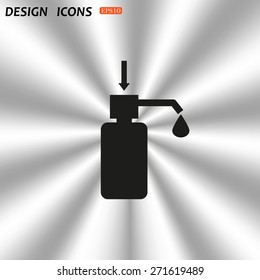 Shower Gel, Liquid Soap, Lotion, Cream, Shampoo, Bath Foam. icon. vector design
