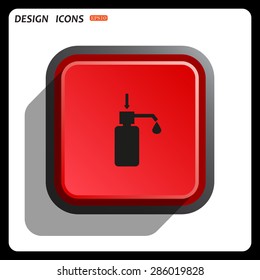Shower Gel, Liquid Soap, Lotion, Cream, Shampoo, Bath Foam. icon. vector design