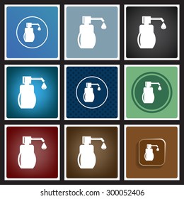 Shower Gel, Liquid Soap, Lotion, Cream, Shampoo, Bath Foam. icon. vector design