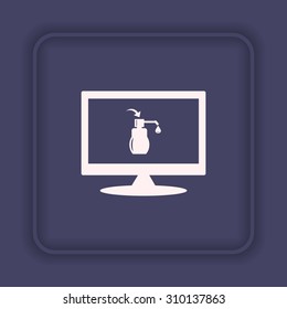 Shower Gel, Liquid Soap, Lotion, Cream, Shampoo, Bath Foam. icon. vector design