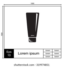 Shower Gel, Liquid Soap, Lotion, Cream, Shampoo, Bath Foam. Vector icon.