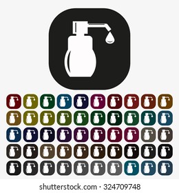 Shower Gel, Liquid Soap, Lotion, Cream, Shampoo, Bath Foam. icon. vector design