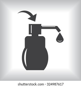 Shower Gel, Liquid Soap, Lotion, Cream, Shampoo, Bath Foam. icon. vector design