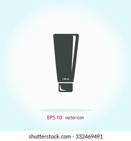 Shower Gel, Liquid Soap, Lotion, Cream, Shampoo, Bath Foam. Vector icon.