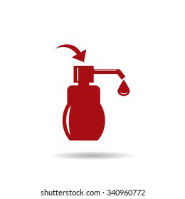 Shower Gel, Liquid Soap, Lotion, Cream, Shampoo, Bath Foam. icon. vector design