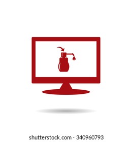 Shower Gel, Liquid Soap, Lotion, Cream, Shampoo, Bath Foam. icon. vector design