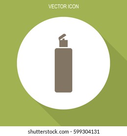 Shower Gel, Liquid Soap, Lotion, Cream, Shampoo, Bath Foam. Vector icon.