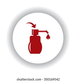 Shower Gel, red isolated white background