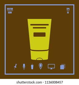shower gel vector icon. Flat design style