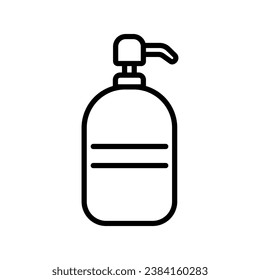 shower gel vector icon in line style